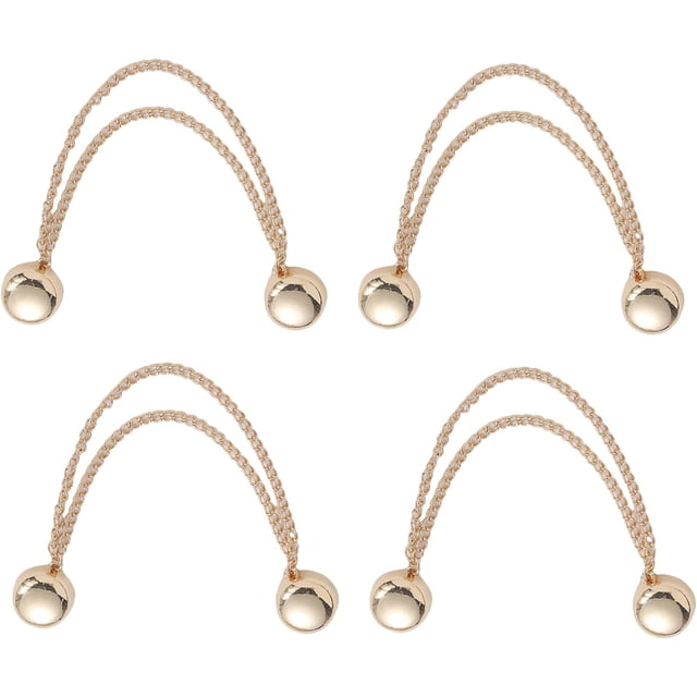 Pack Of 4 Quick Trouser Cuffs Fasteners Clothing Clips Magnets With Chain Hijab Magnets Chain Pants Clips