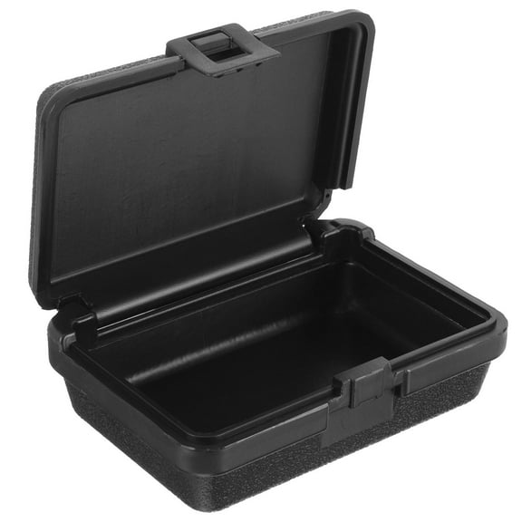 FOMIYES 1Set Hard Storage Case Small Tool Box Rectangular Black Plastic for Secure Storage 6.3X4.7X2.4in