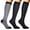 Black-L, variant on Clearance! Hontri 3 Pairs of *Socks under $10, 3 Pairs of Compression Socks for Men and Women Colourful Support Socks for Sports Flight Running Travel Cycling On Sale