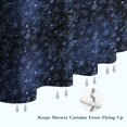 thumbnail image 6 of Dark Blue Christmas Snowflake Pattern Shower Curtain 72"x72" ,Bathroom Decorative Shower Curtains Set with 12 Hooks,Modern Waterproof Washable Shower Curtain, 6 of 6