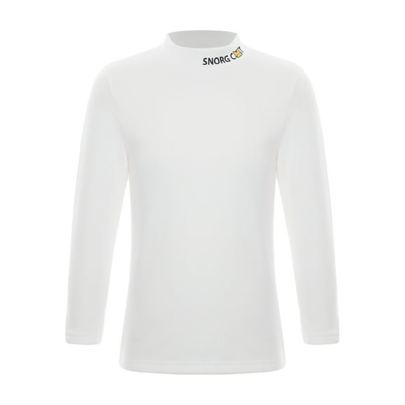 DPOIS Kids Girls Basic Thermal Tops Long Sleeve Turtleneck Undershirt White 15-16