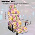 thumbnail image 5 of SCRAWLGOD Tulip Floral Print Violet Beige Print 4 PCS Gaming Chair Covers, Stretchable Chair Protective Cover with 2 Pieces Arm Rest Cushion Anti-Dust Universal Chair Slipcover Protector, 5 of 7