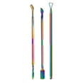 thumbnail image 2 of Yeacher 3Pcs/Set Stainless Steel Double Head Cuticle Pusher Dead Skin Push Remover for Pedicure Manicure, 2 of 7