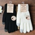 thumbnail image 3 of Racing Butterfly Women Winter Touch Screen Gloves Warm Stretch Knit Mittens Full Finger Guantes, 3 of 8