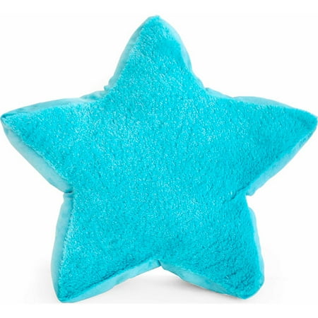 Your Zone Glitter Star Shaped Peacock Plume Pillow 1 Each