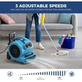 thumbnail image 3 of ALORAIR 3000 CFM Air Mover Blower Fan for Industrial, Floor Drying Fan, Carpet Dryer - Timer, Handle Wheelkit, Carpet Buckles, Stackable, for Water Damage Restoration and Plumbing - GE3000HTC, 3 of 10