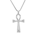 thumbnail image 6 of Unisex Women crystals 14K Yellow Gold Necklace 43mm ancient Egypt Cross Pendant Jewelry, 6 of 7
