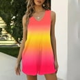 thumbnail image 2 of Womens Cotton Romper Shorts Pocketed Sleeveless V Neck Tank Short Jumpsuit Summer Lounge Jumper Overalls (L, Multicolor 04), 2 of 4