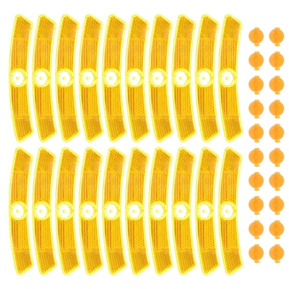 HONMEET 20Pcs Portable Orange Reflective Wheel Accessories Professional Design for Bikes and Touring Cars