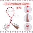 thumbnail image 2 of Valentines Wooden Bead Garland Wood Bead Garlands Pink Red Love Farmhouse Rustic Rope Tassels Beads Hanging Pendant Rustic Wall Ornament Strand Home Decor for Tiered Tray Wedding Anniversary, 2 of 8