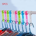thumbnail image 3 of Multifunctional 5 in 1 Multi-layer Clothes Hanger Heavy Duty Anti Slip Closet Storage Hanging Clothes Rack,5PCS Plastic Windproof Hanger Buckle Fastening Lock,Air-Drying Clothing Pin Set(12Pack), 3 of 5