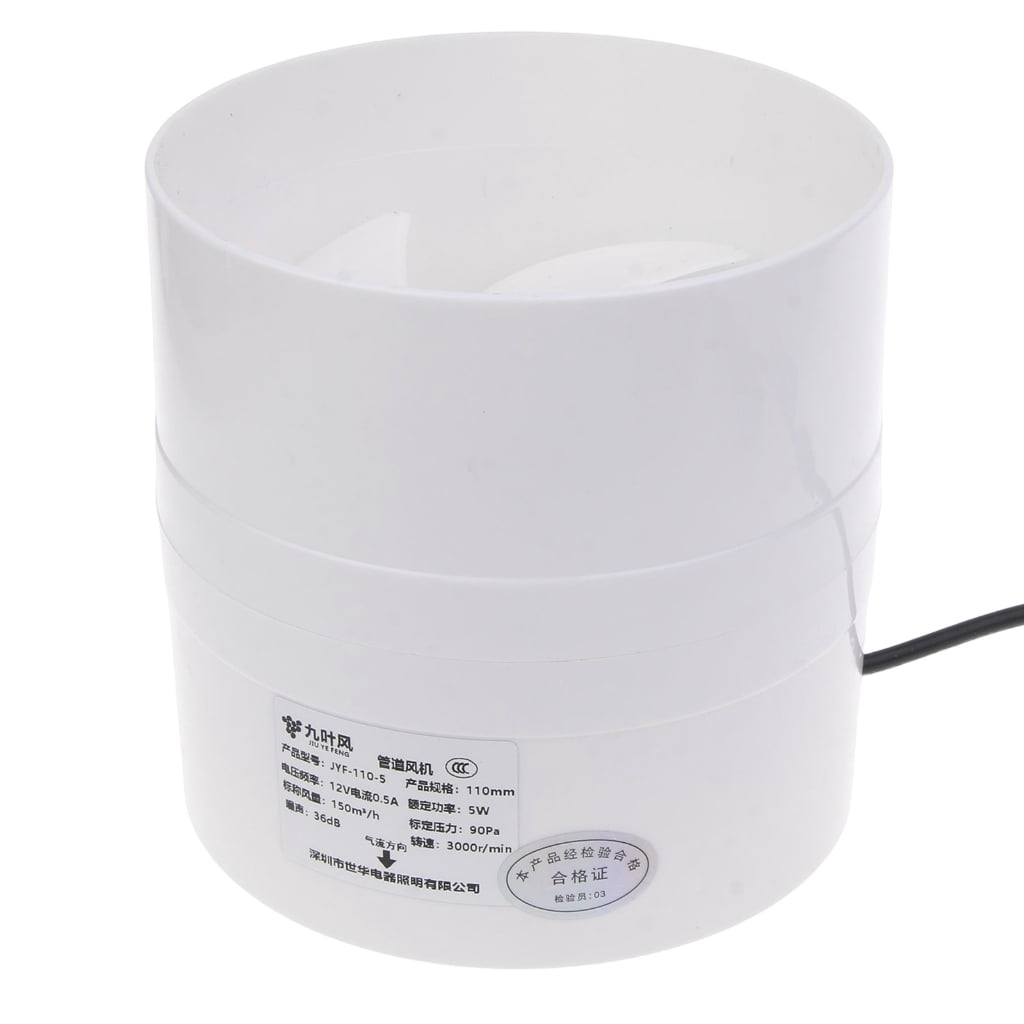 Ventilateur Extracteur 12V 110 Mm Silencieux – Pour Poulailler, Serre, Salle De Bain, Animaux Et Entrepôt