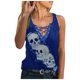 thumbnail image 1 of Blusas casuales de moda sexy con cuello en V y cordones sin mangas para mujer, 1 of 5