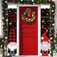 thumbnail image 3 of Decoración Navideña yuxing para Porche Letreros de Gnomo Navideño Pancartas de Bienvenida para Puerta Color Negro y Rojo, 3 of 5