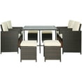 thumbnail image 1 of 9 Pieces Outdoor Rattan Wicker Patio Dining Table Set Garden Outdoor Backyard Patio Furniture Sofa Sets, 1 of 8
