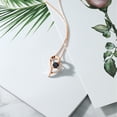 thumbnail image 3 of Gem Stone King 18K Rose Gold Plated Silver Black Zirconia Heart Shape Pendant Necklace for Women (1.62 Cttw, Round 6MM, Gemstone Birthstone, with 18 inch Chain), 3 of 6