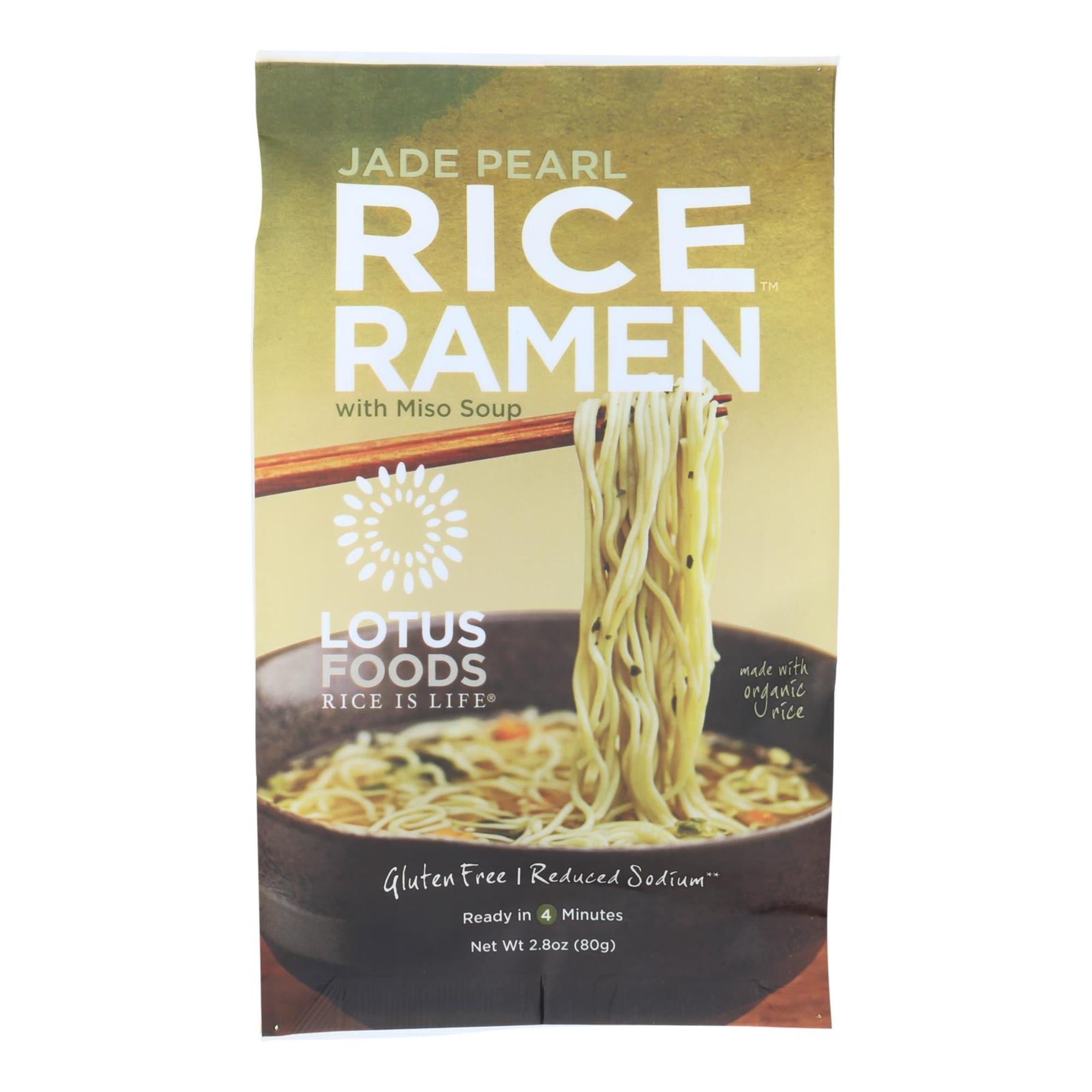 (10 Pack)Lotus Foods Jade Pearl Rice Ramen With Miso Soup, 2.8 oz