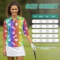 thumbnail image 7 of Uorisanigo Rainbow Dog Paws Women's 3/4 Sleeve Golf Top Size XL Comfortable Polyester Spandex Fabric Athletic Polo Workout Tops Relaxed Quick Dry Tennis Tops with Zipper Neck, 7 of 7