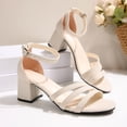 thumbnail image 5 of SBYOJLPB Sandals for Womens Versatile Openwork Strap Shoes Plus Size Sandals Spring Summer Trendy Comfortable Heel Sandals, 5 of 5