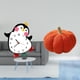 thumbnail image 2 of Reloj de pared,Reloj de pared silencioso y decorativo que no hace tictac,Reloj de pared silencioso de pingüino pequeño Reloj de madera,Almohadas de calabaza de Halloween,Almohadas de calabaza, 2 of 8