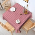 thumbnail image 4 of Christmas Square Tablecloth 60x60 Inch – Waterproof Polyester Printed Table Cover, Wrinkle Resistant & Washable for Kitchen Dining Picnic Party Decor, Single-v4-13, White, 4 of 6