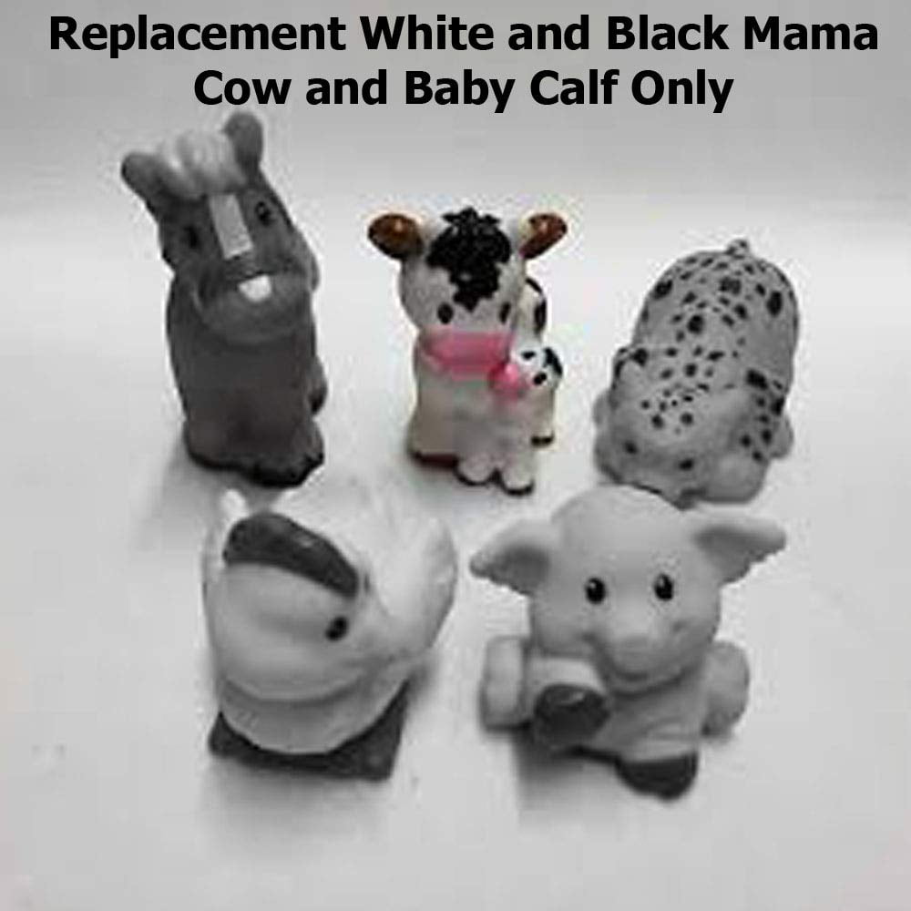Little People COW with Calf Baby Caring Animals Barn Farm White & Black 