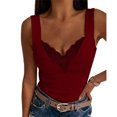 thumbnail image 2 of Blusa sin mangas de encaje,Camisetas sin mangas de encaje para mujer Blusa sin mangas de encaje Funcionalidad inteligente, 2 of 6