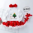 thumbnail image 2 of JLMSPLWG Babygirl Christmas Outfits Kids Christmas Outfit Baby Girl My First Christmas Teen Girls Trendy Clothes Girls Clothes 18 Months Children's, White 3-6 Months, 2 of 9