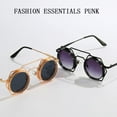 thumbnail image 3 of Glasses Punk Sunglasses For Men Retro Steampunk Sunglasses Women Round Shades Vintage, 3 of 8