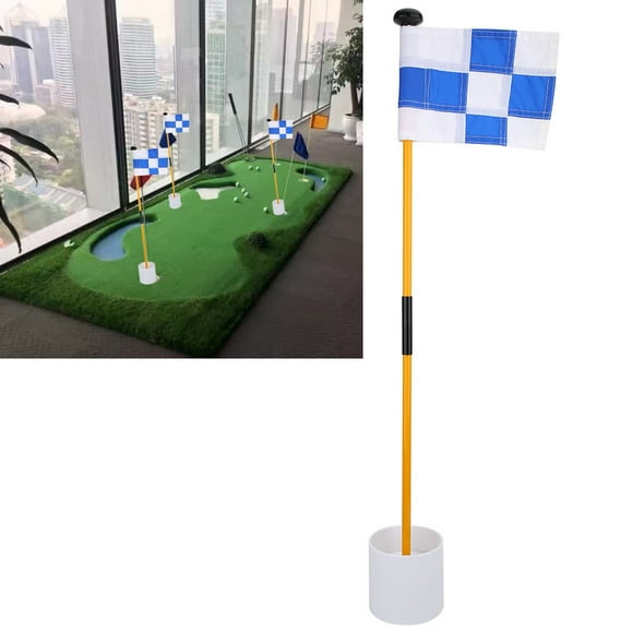 Putting Green Flagpole, Removable Flagpole Set, Clear Color Sturdy Durable Removable For Practicing Accessory