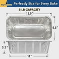 thumbnail image 2 of Impresserve Aluminum Loaf Pans, 5 lb (20-Pack), Heavy-Duty Disposable for Baking & Serving, 2 of 9