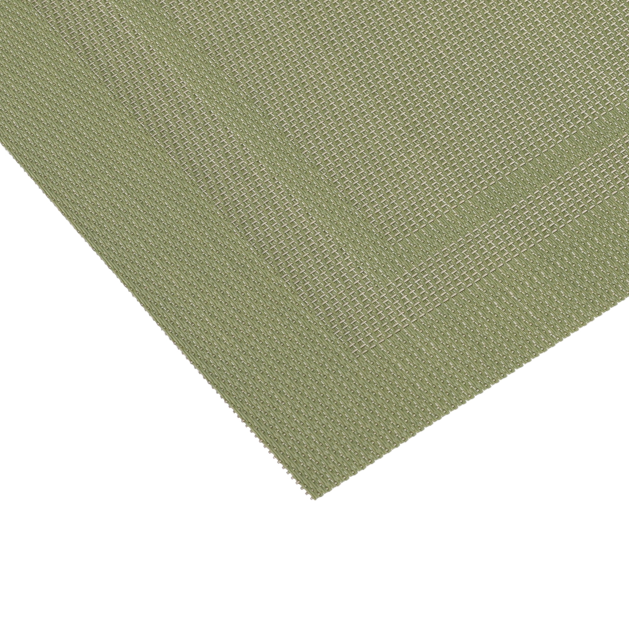 Unique Bargains Set of 6 Heat-resistant Washable Modern Polyvinyl Chloride Placemats Light Green 18x12 Inch