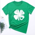 thumbnail image 4 of CEHVOM T-Shirt Femme Col Rond Manches Courtes Imprimé Saint-Patrick, 4 of 5