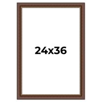 24x36 Copper and Brown Real Wood Picture Frame Width 2 inches | Interior Frame Depth 0.5 inches |