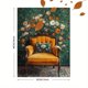 thumbnail image 3 of Qisvanset 12x16 Inch Vintage Antique Chair Canvas Wall Art, Green Gold Tone Furniture Art Elegant Living Room Decor, 3 of 8