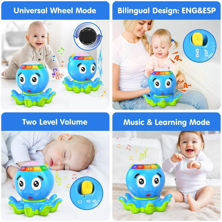 MOONTOY Baby Toys 6 to 12 Months, Musical Octopus Crawling Baby Toys for  12-18 Months, Early Learning Educational Toy with Light & Sound, Birthday  Toy
