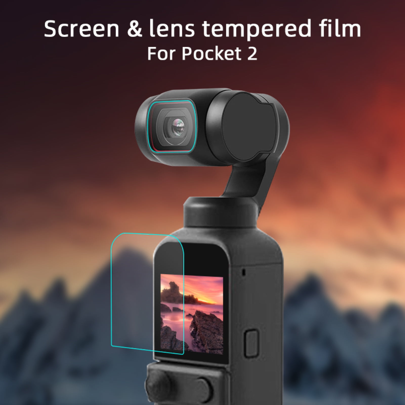 2x HD Tempered Glass Films Anti-Scratch Protection Film for DJI Osmo Pocket 