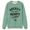 thumbnail image 3 of Womens Graphic Sweatshirts Oversized Vintage Hockey Retro Letter Print Long Sleeve Shirts Fall Fashion Relaxed Fit Tunics Green S, 3 of 3