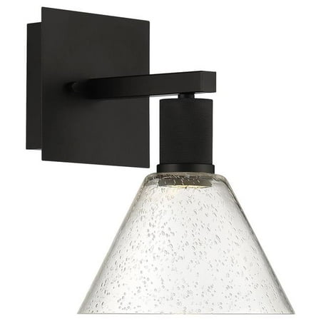

Access Lighting 63143LEDD-MBL-SDG 8 in. Port Nine 1 Light LED Wall Sconce Wall Light Martini - Matte Black - Seeded Glass