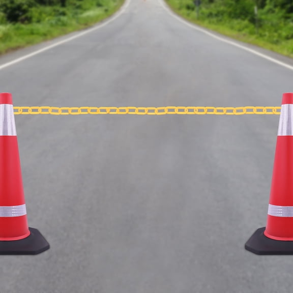 200ft Plastic Barrier Chain Yellow Chain Safety Chain Barrier Fits Crowd Control for Garage Entrances