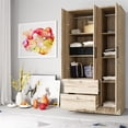 thumbnail image 2 of Better Home Products Symphony Wardrobe Armoire Closet with Two Drawers in Maple, 2 of 7