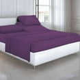 thumbnail image 2 of 4 Piece Top Split Queen Sheets for Adjustable Bed for Sleep Number Bed 32" Flex Top Fits 21" Deep Mattress 100% Egyptian Cotton 800 Thread Count Split Top Queen - Plum Solid, 2 of 7