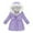 Light Purple, variant on HNMKIU Girls Winter Down Jacket with Hooded Trim Warm Zip Up Long Sleeve Girls Winter Coat Slim Fit Padded Outwear for Cold Weather 4-12 Years Light Purple,4-5 Years