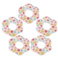 thumbnail image 1 of Baberos de bebé con rotación de 360°, pañuelos suaves para bebé, baberos de pétalos, paños de gasa para eructar, babero absorbente, 5 uds., 1 of 5