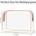 thumbnail image 4 of SUCS Clear Makeup Bag Waterproof Quart Size Bag, Travel Makeup Cosmetic Bag for Women, Carry on Airport Airline Compliant Bag, 3 Pack, 4 of 7