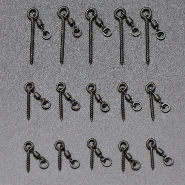 20Pcs Carp Fishing Screws With D-Rig Swivel Ring For Piercing And Holding Large Shenzhuyue