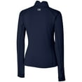 thumbnail image 3 of Women's Cutter & Buck  Navy New Hampshire Wildcats Traverse Stretch Quarter-Zip Pullover Top, 3 of 3