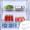 thumbnail image 4 of JilgTeok 1 Packs Large Capacity Expandable Fridge Storage Organizer for Beer Soda Cans Plastic Kitchen Pantry Shelves White Household Food Beverage Organizer, 4 of 7
