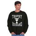 thumbnail image 3 of Trophy Husband No. 1 Hubby Award Men's Big & Tall Crewneck Sweatshirt Brisco Brands 5X, 3 of 5
