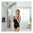 thumbnail image 3 of Aura Series 39 in. 2-Jetted Full Body Shower Panel System in Brushed Steel with Rainfall Showerhead and Spray Wand, 3 of 11